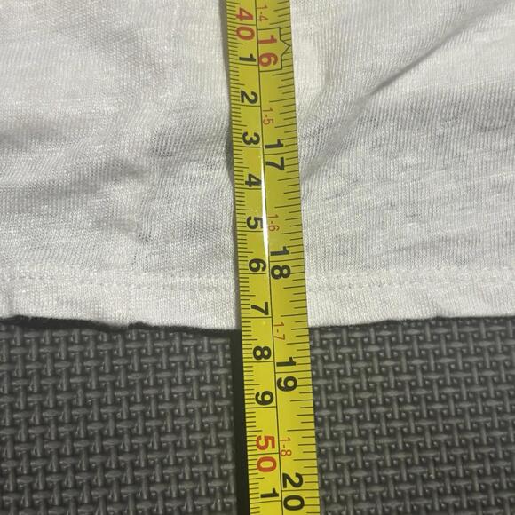 Garnett Hill Women's Sleeveless Embellished Linen White Tank Top Size Large - Picture 3 of 4